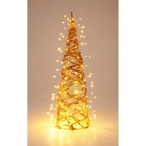 Decorațiune de Crăciun pentru exterior Con luminos, 40 x 12 cm, 160 LED-uri, alb cald, 40 cm