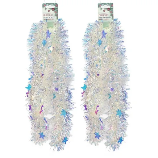 Ghirlanda de Crăciun bogată cu efect curcubeu Stars, 2 m, SET DE 2 BUCĂȚI