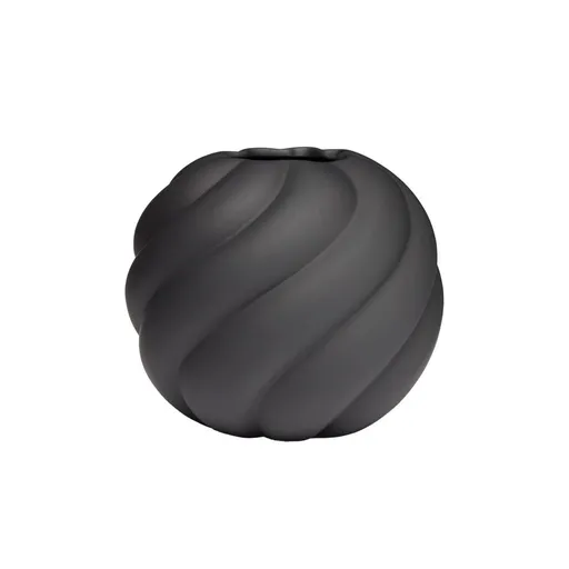 Vasă Twist Ball, 20cm, neagră - COOEE