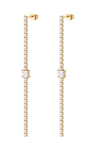 Liu Jo Cercei placați cu aur cu cristale LJ3035