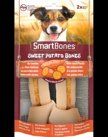 SmartBones Sweet Potato Medium Recompense pentru caini de talie medie, cartofi dulci si piept de pui 2 buc.