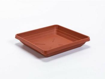 Tavă ghiveci de flori Plastia Lotus 60 x 60, maro, maro
