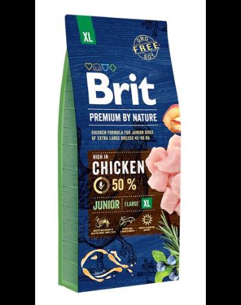 BRIT Premium By Nature Junior Extra Large Hrana uscata pentru catei si juniori de talie foarte mare XL 15 kg