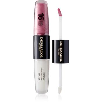 Dermacol 16H Lip Colour ruj rezistent si luciu de buze. culoare 11 Soft Heart 2x4 ml