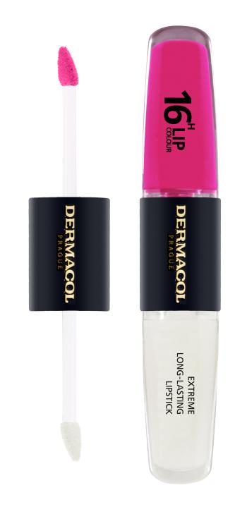 Dermacol Culoare pentru buze în două faze de lungă durată si luciu 16H Lip Colour (Extreme Long-Lasting Lipstick) 4 + 4 ml 1