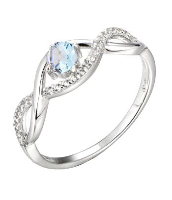 Brilio Silver Inel fermecător din argint cu topaz și zirconiu Precious Stone SR00716TZ 52 mm