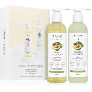 T-LAB Organics Organic Avocado Set set cadou pentru păr uscat și deteriorat