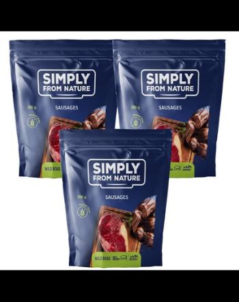 SIMPLY FROM NATURE Recompense pentru caini, carnaciori cu mistret 3 x 300 g