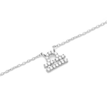 Daniel Wellington Colier sofisticat din oțel, cu simbolul zodiacal Balanță Crystal Zodiac DW00400949