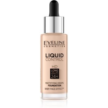 Eveline Cosmetics Liquid Control fond de ten lichid  pipeta culoare 030 Sand Beige 32 ml