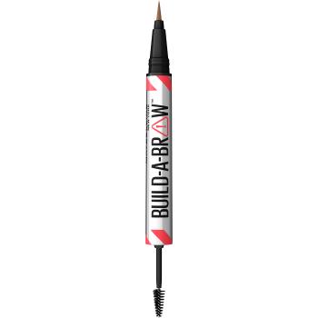 Maybelline Marker și gel pentru sprâncene Build A Brow (Brow Pen + Sealing Gel) 255 Soft Brown