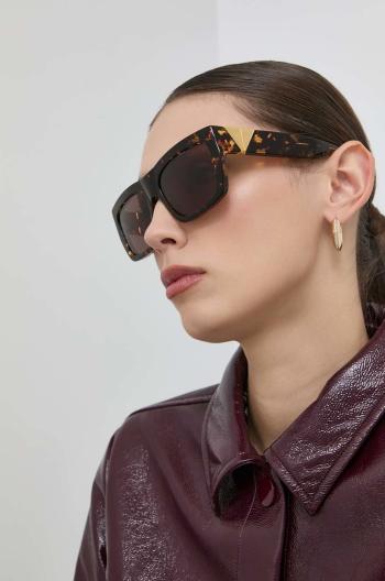 Sluneční brýle Bottega Veneta BV1178S dámské, hnědá barva
