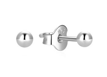 MOISS Cercei minimaliști din argint E000142 0,2 cm
