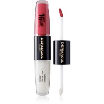 Dermacol 16H Lip Colour ruj rezistent si luciu de buze. culoare 16 Classy Sassy 2x4 ml