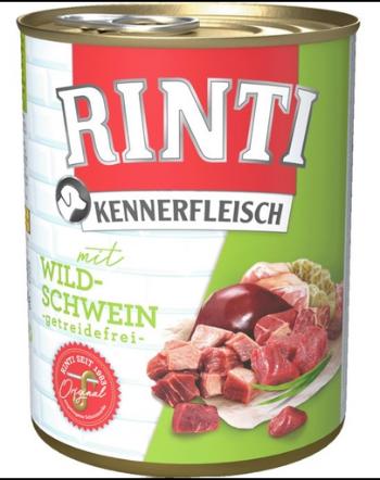 RINTI Kennerfleisch Wild boar cu mistret, hrana caini 6x400 g