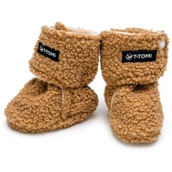 T-TOMI TEDDY Booties Brown botoșei pentru copii 3-6 months 1 buc