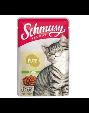 SCHMUSY RAGOUT Hrana umeda pisici, cu curcan in aspic 100 g