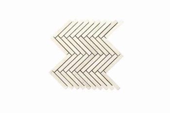 Mozaika Mosavit Arrows blanco 24x29 cm mat ARROWSBL