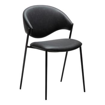 Fekete bőrutánzat étkezőszék Zone – DAN-FORM Denmark