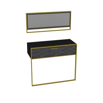 Masă decorativă Polka Aynali Negru, negru