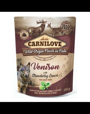 CARNILOVE hrana umeda pentru caini cu vanat si frunze de capsuni 300g