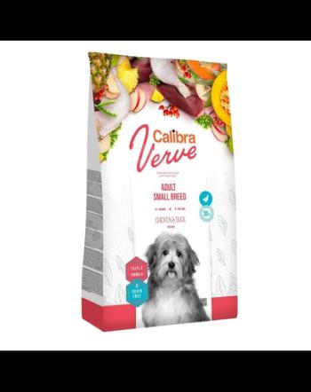 CALIBRA Dog Verve GF Adult Small Chicken&amp;Duck hrana uscata fara cereale pentru caini adulti de talie mica 6kg