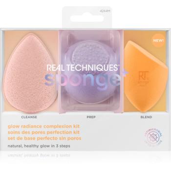 Real Techniques Sponge+ Glow Radiance set aplicatoare pentru look perfect