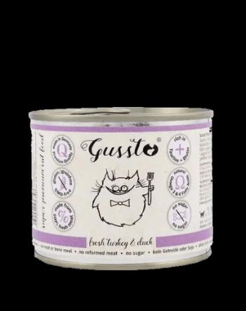 GUSSTO Cat Fresh Turkey &amp; Duck CARNE PROASPĂTĂ DE CURCAN CU RAŢĂ 200 g