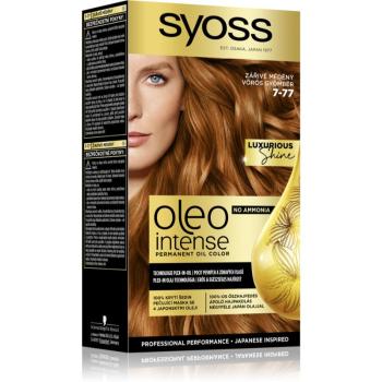 Syoss Oleo Intense Culoare permanenta pentru par cu ulei culoare 7-77 Red Ginger 2x50 ml