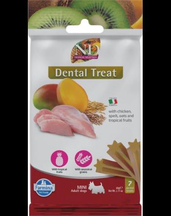 FARMINA N&amp;D Tropical Selection Dental Treat Chicken Mini 60 g gustare dentara pentru caini de rase mici, cu pui
