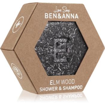 BEN&ANNA Love Soap Shower & Shampoo șampon uscat și gel de duș 2în1 Elm Wood 60 g