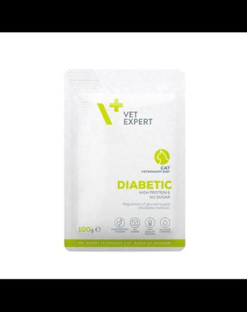 VET EXPERT Veterinary Diet Cat Diabetic 100 g plic hrana pisica