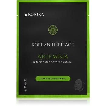 KORIKA Korean Heritage Artemisia & Fermented Soybean Extract Soothing Sheet Mask mască textilă calmantă 25 g