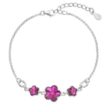 Evolution Group Brățară din argint cu cristale fucsia Swarovski 33112.3 fuchsia