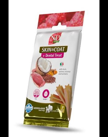FARMINA N&amp;D Quinoa Dental Treat Skin Coat Duck Medium/Maxi 100 g batoane dentare caini de talie medie si mare, cu rata