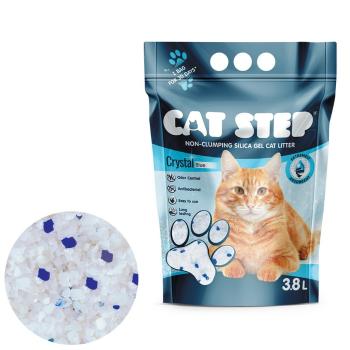 Gunoi pentru pisici cu gel de siliciu Cat StepCrystal Blue 1,67 kg, 3,8 l