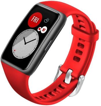 Szíj FIXED Silicone Strap Huawei Band 6 - piros