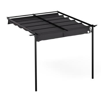 Blumfeldt Pantheon Wall Pergola, pergolă montată pe perete, 3 x 3 m, oțel vopsit cu pulbere, rezistentă la intemperii