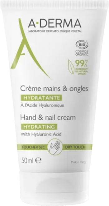 A-DERMA Cremă pentru mâini și unghii cu acid hialuronic (Hydrating Hand & Nail Cream) 50 ml