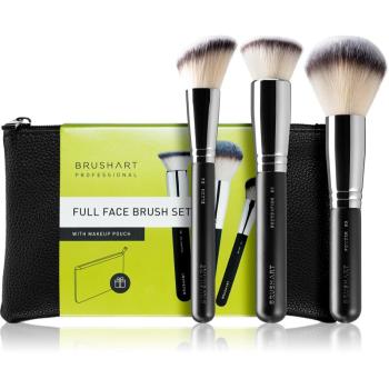 BrushArt Professional Full Face brush set with makeup pouch set de pensule cu geantă Black