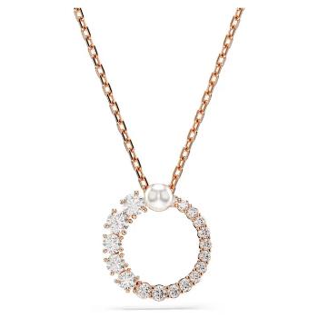 Swarovski Colier elegant bronz cu perlă de cristal și zirconii Matrix 5692265