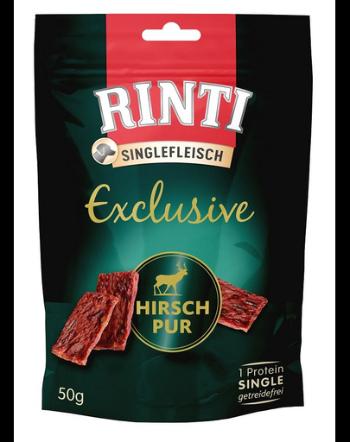 RINTI Singlefleisch Exclusive Snack Venison gustare cu vanat pentru caini 50 g