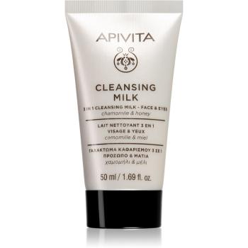 Apivita Cleansing Milk Face & Eyes Lapte demachiant 3 în 1 pentru față și ochi 50 ml