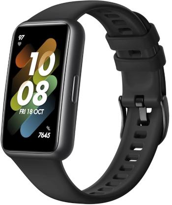 Szíj FIXED Silicone Strap Huawei Band 7 - fekete