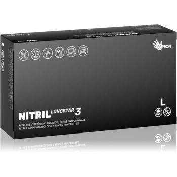 Espeon Nitril Longstar3 Black mănuși din nitril, fără pudră mărime L 2x50 buc