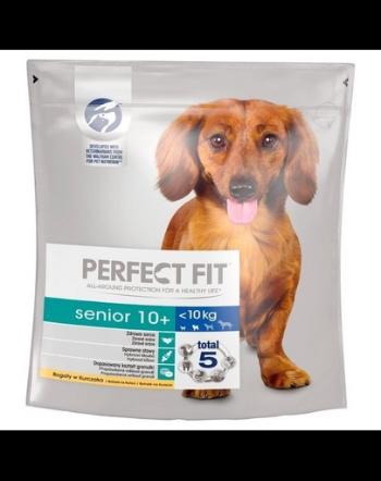 PERFECT FIT Senior Hrana uscata caini seniori peste 10 ani, talie mica, cu pui 825 g