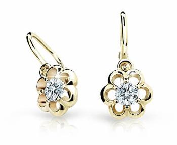 Cutie Jewellery Cercei de aur pentru copii C1947-10-X-1 alb