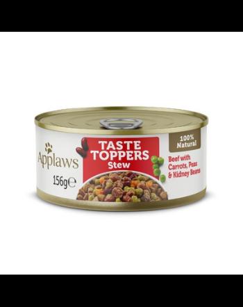 APPLAWS Taste Toppers Tocana pentru caini, cu carne de vita, morcovi si mazare 156 g