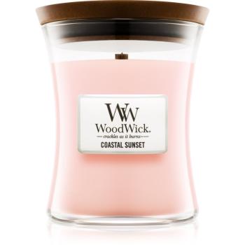 Woodwick Coastal Sunset lumânare parfumată cu fitil din lemn 275 g