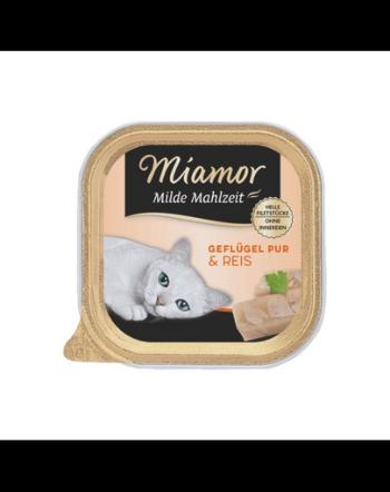 MIAMOR Milde Mahlzeit Poultry Pure&amp;Rice 100g pasare si orez, hrana umeda pisica